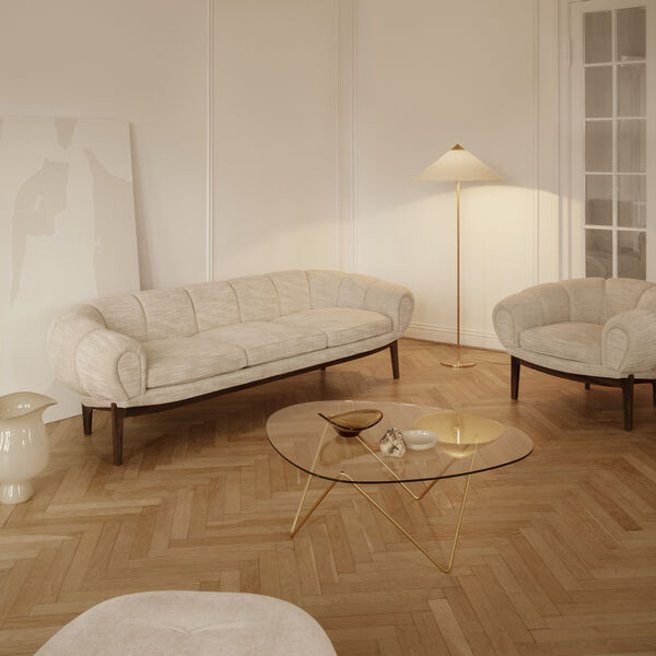 Pedrera Couchtisch, Messing halbmatt, GUBI