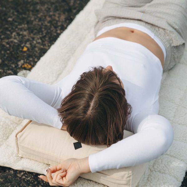 Yoga meditation cushion, off-white, Simple Days
