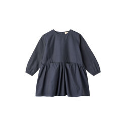 Kariertes Kleid mit Schleife am Rücken, brown/blue check comb., Copenhagen Colors Organics