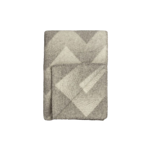 LYNILD Throw, grey/white, R&oslash;ros Tweed