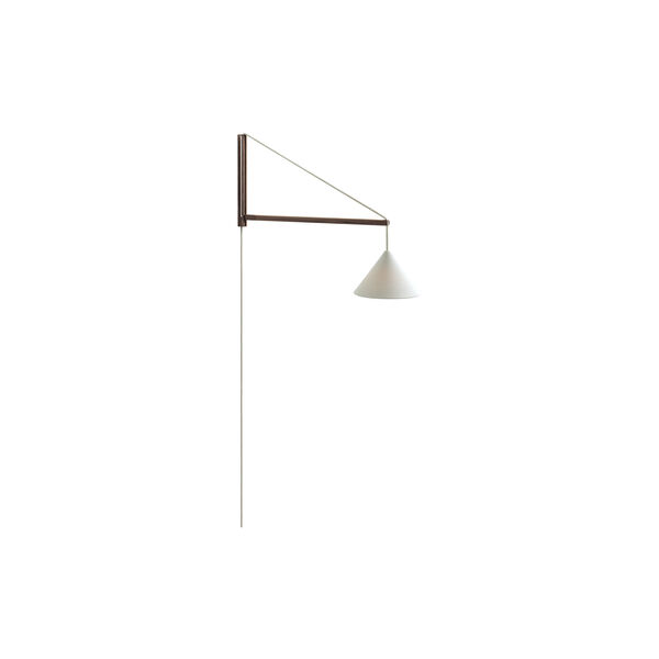 Suspended Wall Lamp, smoked oak/white, MOEBE