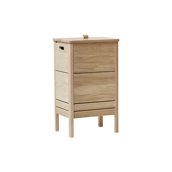 A Line Laundry Box, white oiled oak, Form & Refine