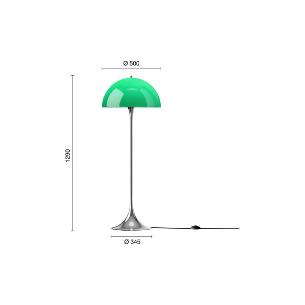 Panthella | Original | Opal Green | Floor Lamp, Louis Poulsen