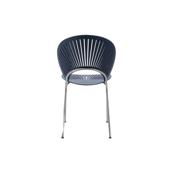 3398 Trinidad Stuhl, nordic blue/chrome, Fredericia Furniture