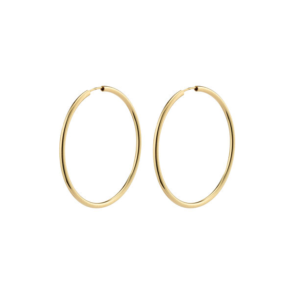 APRIL hoop earrings medium, gold plated, Pilgrim