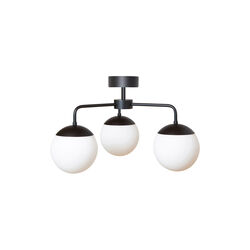 Lord 3 Chandelier, black/opal, Rubn