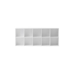 Wood Shelving Unit 5x2 Horizontal with Support, Oliver Furniture