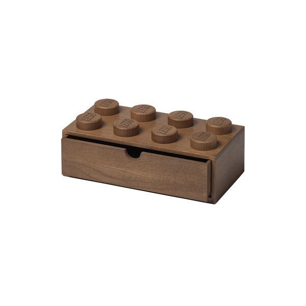 LEGO&reg; 2x4 Desk Drawer, dark stained oak, Room Copenhagen