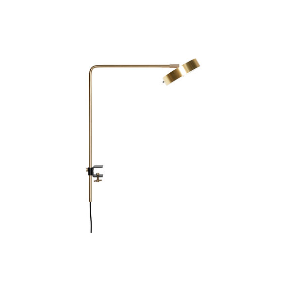 James Desk/Clip Lamp, brass, Rubn