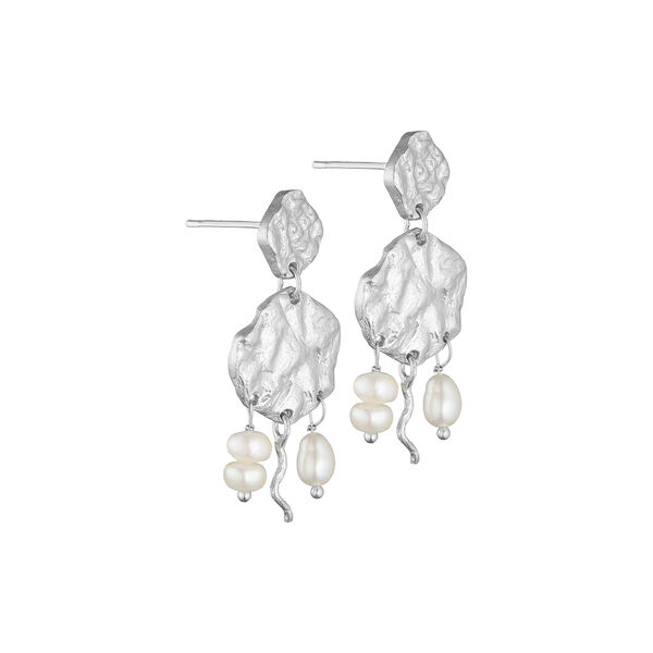 Earrings with Pearl Pendant, silver, Pure by Nat