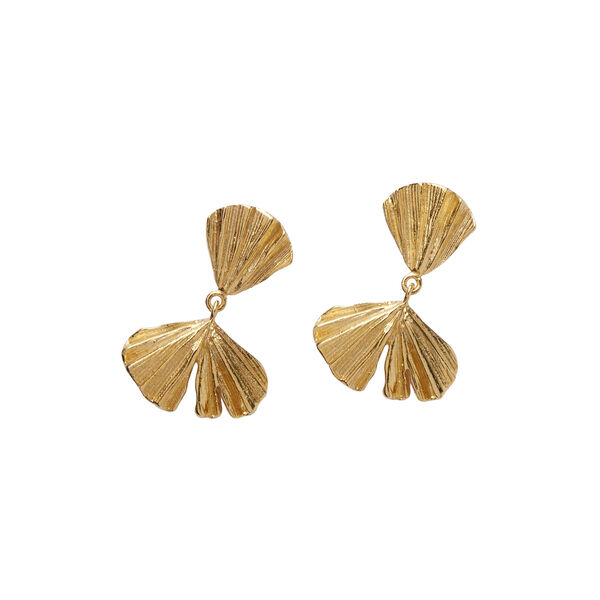 Autumn Leaf Earrings, gold plated, Pernille Corydon Jewellery