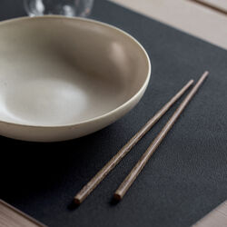 Shoku Platzsets, 4 St&uuml;ck, einfarbig schwarz, Villa Collection