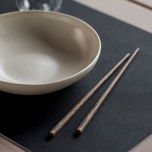 Shoku Platzsets, 4 St&uuml;ck, einfarbig schwarz, Villa Collection