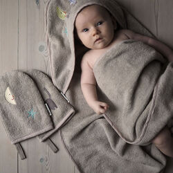Petal Baby Towel, moon cat, Dear April