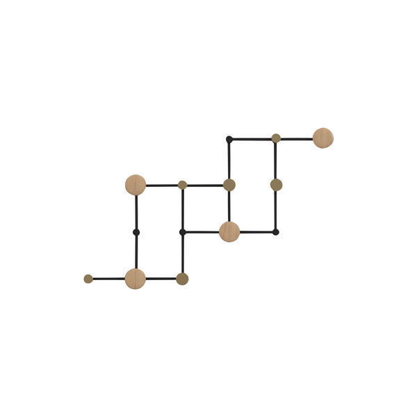 X•TEND Wall Rack, black/oak, LoCa