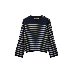 TildaSW Sweater, navy striped, Sofie Schnoor