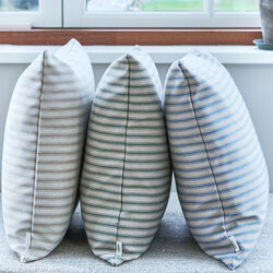 Outdoor Fine Stripe Kissen, green, Compliments