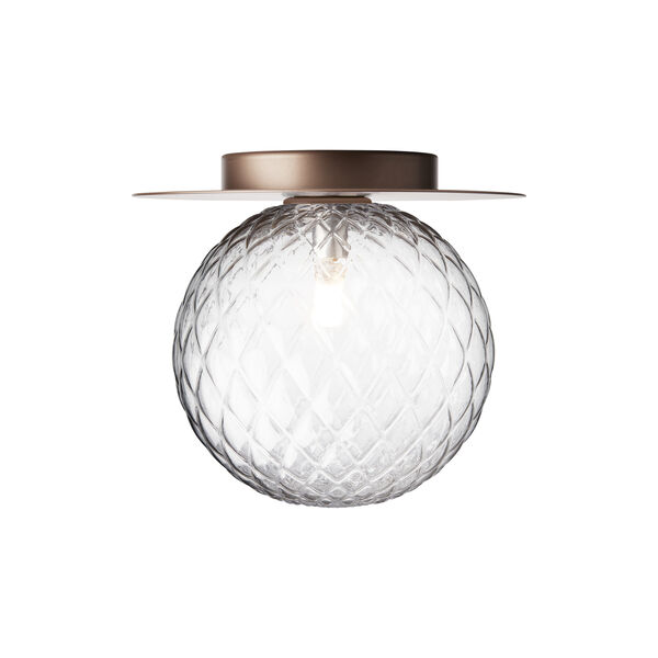 Liila 1 Large Wall Lamp, dark bronze/optic clear, Nuura