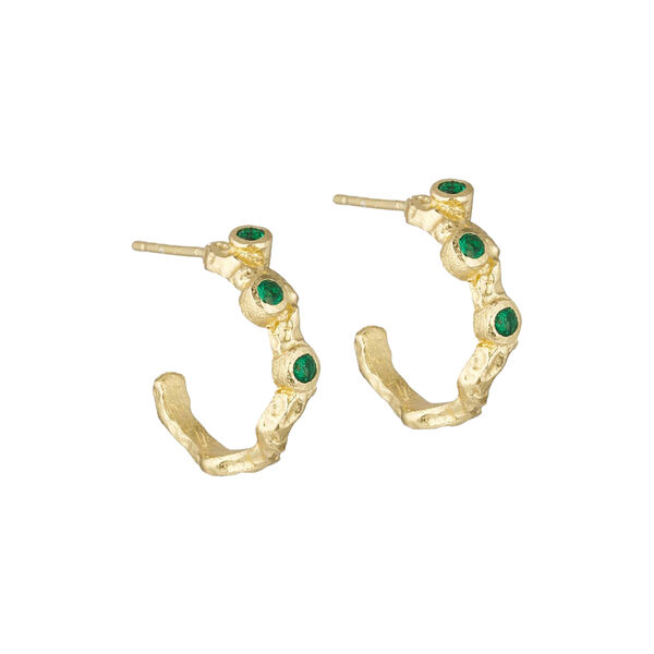 Noora foil earrings, green, Pure by Nat
