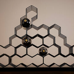 Rocks Weinregal 3 Flaschen, schwarz, Zone Denmark