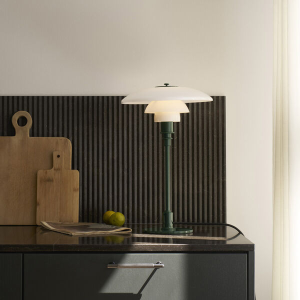 PH 3/2 Table Lamp, glossy deep green, Louis Poulsen