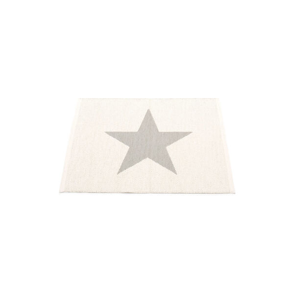 Viggo Plastic Rug, warm grey/vanilla, Pappelina