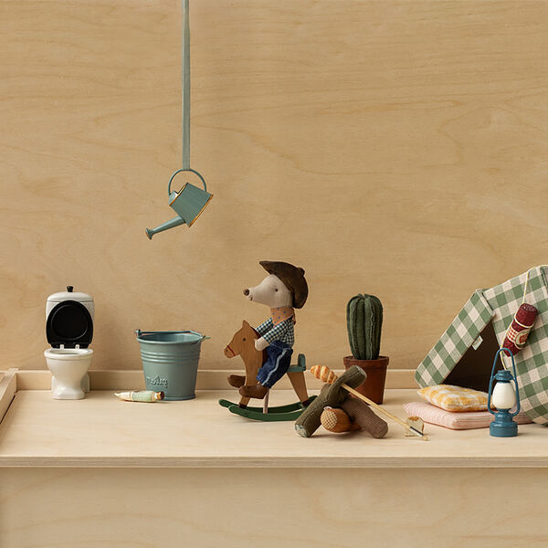 Kleiner Bruder Cowboy-Maus auf dem Schaukelpferd, Maileg