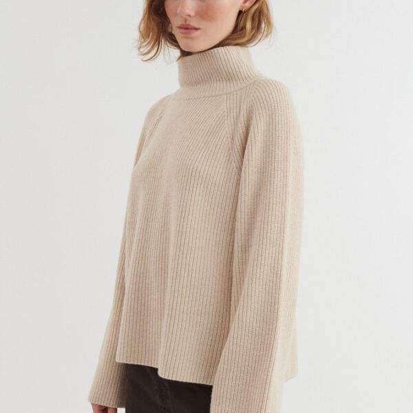 Cady Raglan Sweater, beige mel., Basic Apparel