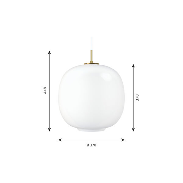 VL45 Radiohus Pendant, opal white, Louis Poulsen