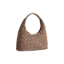 HaymaMBG Handtasche Sue. Flechtoptik, mocha mousse, Markberg