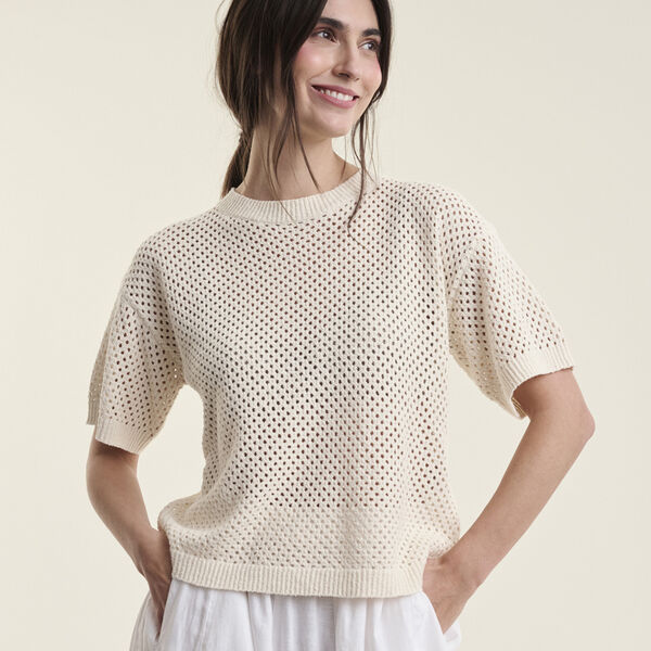 Kumi short sleeve blouse, canvas, BITTE KAI RAND