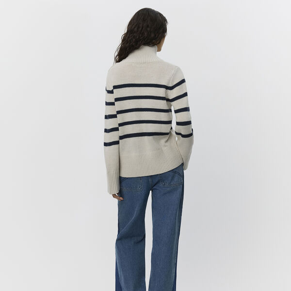 MargaretSW Sweater, grey striped, Sofie Schnoor