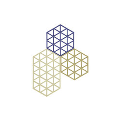 Triangles Untersetzer, khaki/warm sand/indigo, Zone Denmark