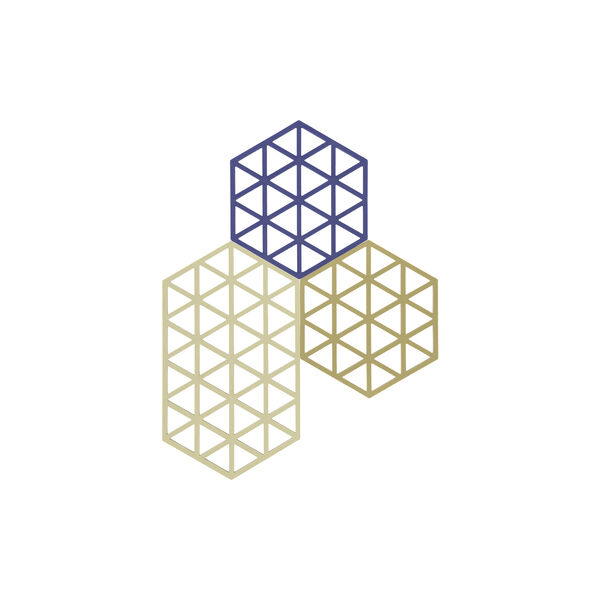 Triangles Untersetzer, khaki/warm sand/indigo, Zone Denmark