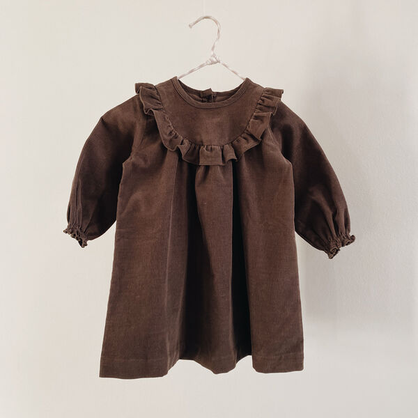 Noey Baby Dress, brown, Lalaby