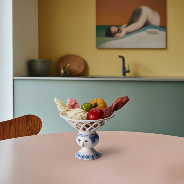 Dora Fruit Bowl, blue, Bjørn Wiinblad