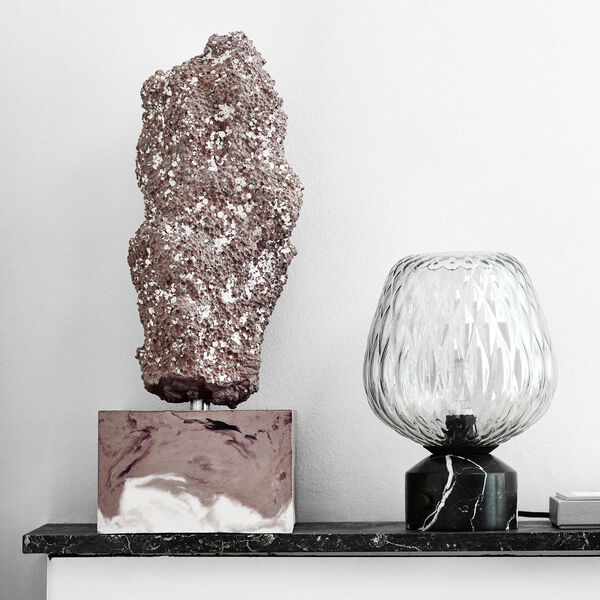 Blown SW6 Table Lamp, silver/black, &Tradition