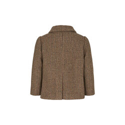 Oval Wool Coat, earthy check, MarMar Copenhagen