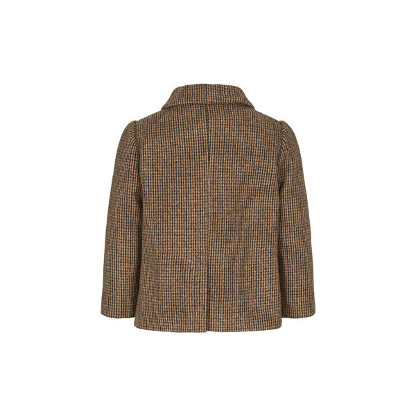 Oval Wool Coat, earthy check, MarMar Copenhagen