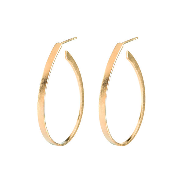 Oval Ohrringe, gold, Pernille Corydon Jewellery