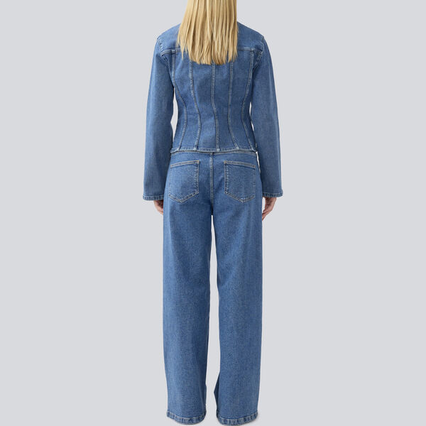 IsoldeMD solid pants, distressed blue, Modstr&ouml;m