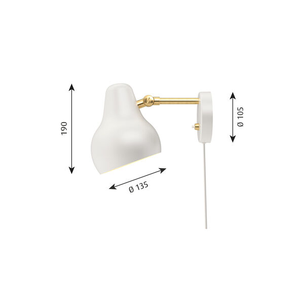 VL38 Tischleuchte, weiß, Louis Poulsen