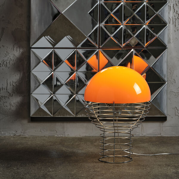Wire Tischlampe, orange, Verpan