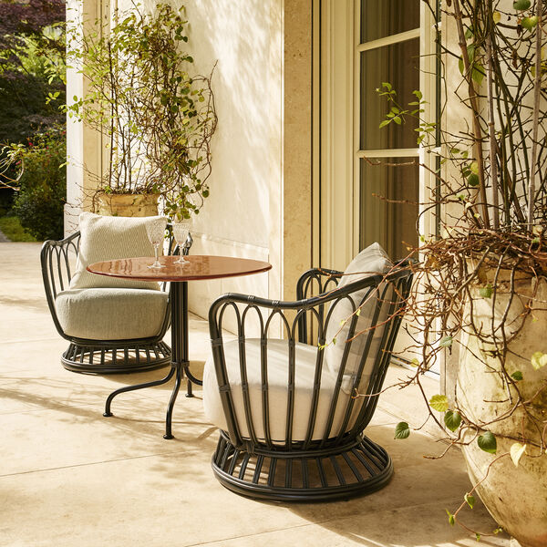 Carmel Bistro Outdoor-Lounge-Tisch, matt steinrot, GUBI