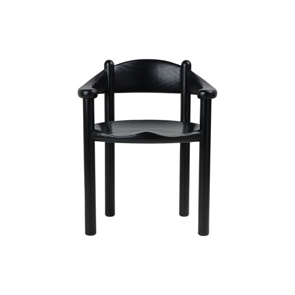 Daumiller Esszimmer-Armlehnstuhl, braun/schwarze Kiefer, GUBI