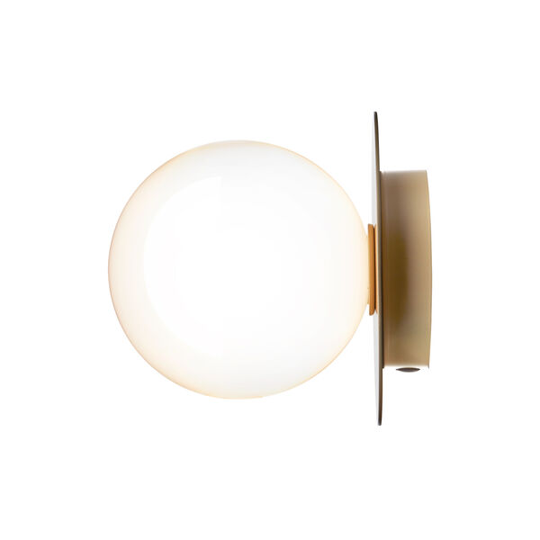 Liila 1 Medium Wall Lamp, nordic gold/opal, Nuura