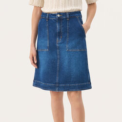 TammiePW Skirt, medium dark blue denim, Part Two