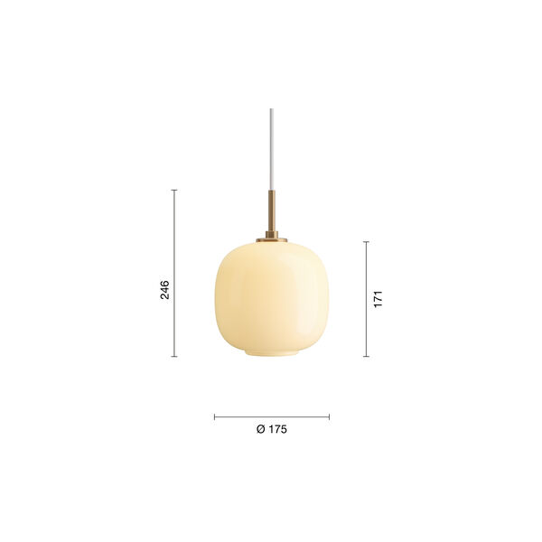 VL45 Radiohus Pendant, pale yellow, Louis Poulsen