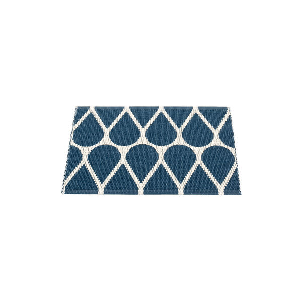Otis Plastic Rug, ocean blue/vanilla, Pappelina
