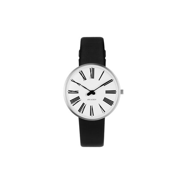 Roman Wrist Watch, white/steel/black, Arne Jacobsen Watches